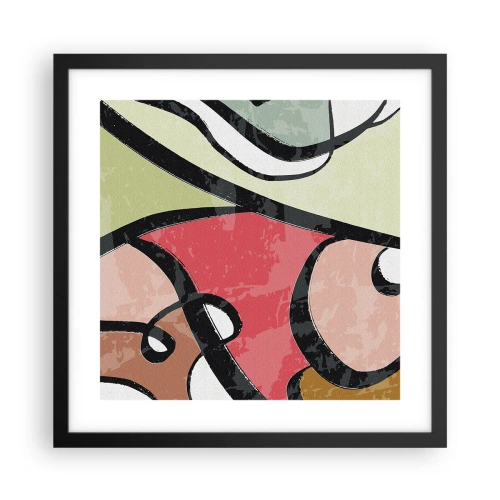 Poster in black frame - Pirouettes Among Colours - 40x40 cm