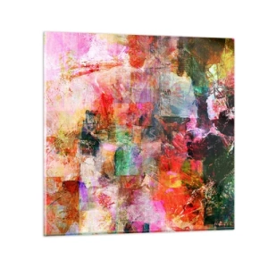 Glass picture - Journey through Pink - 50x50 cm