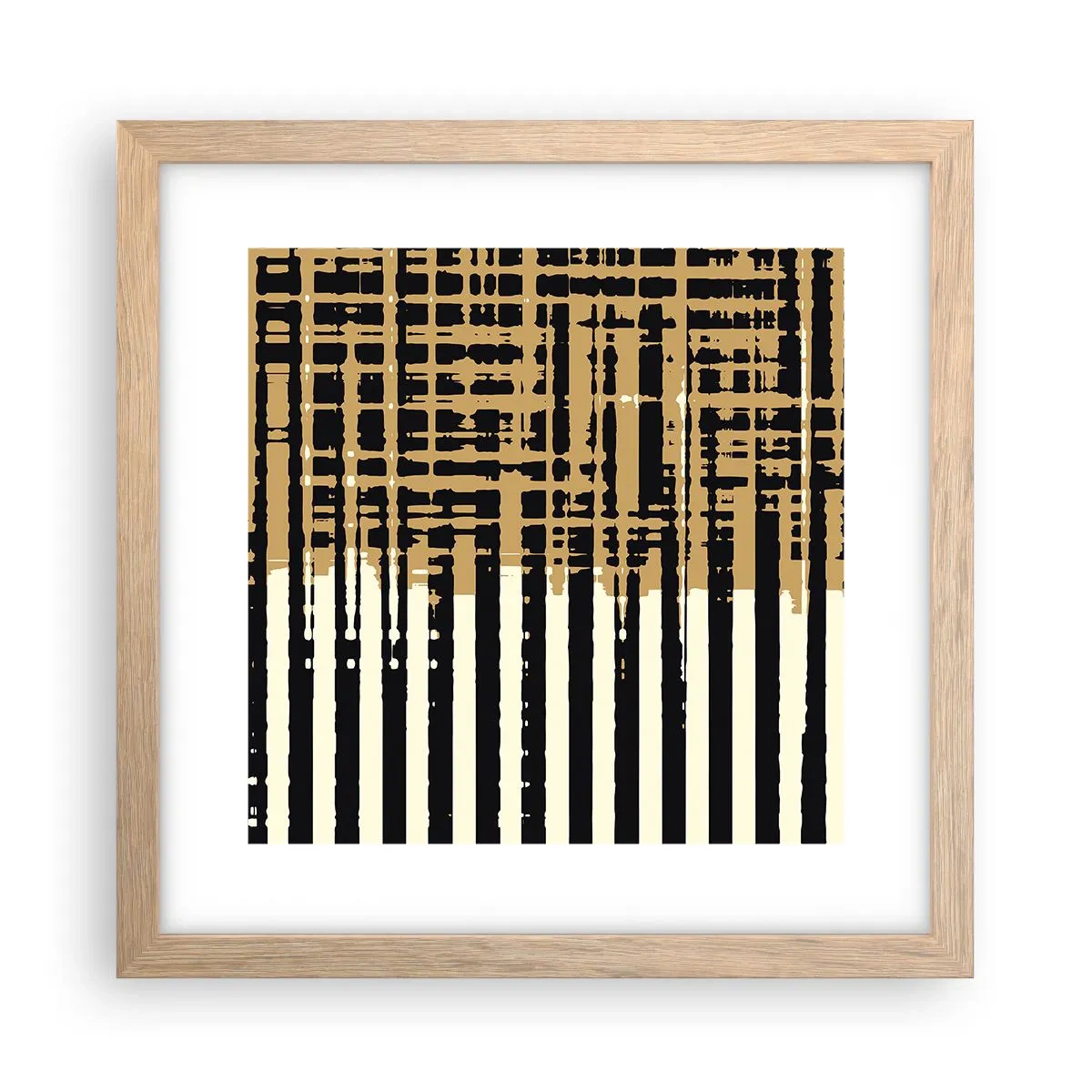 Poster in light oak frame - Architectural Abstract - 30x30 cm