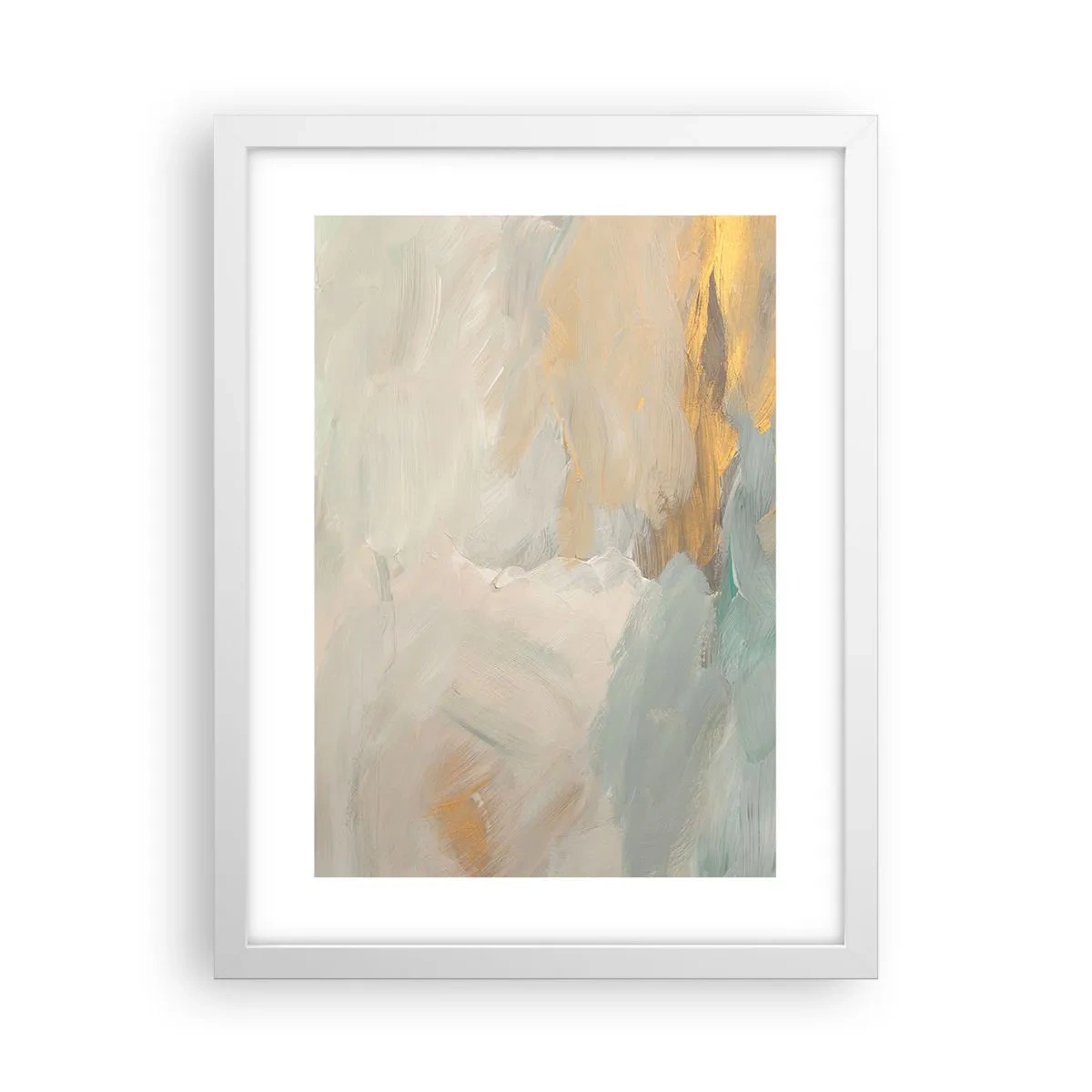 Poster in white frmae - Abstract: Land of Gentleness - 30x40 cm