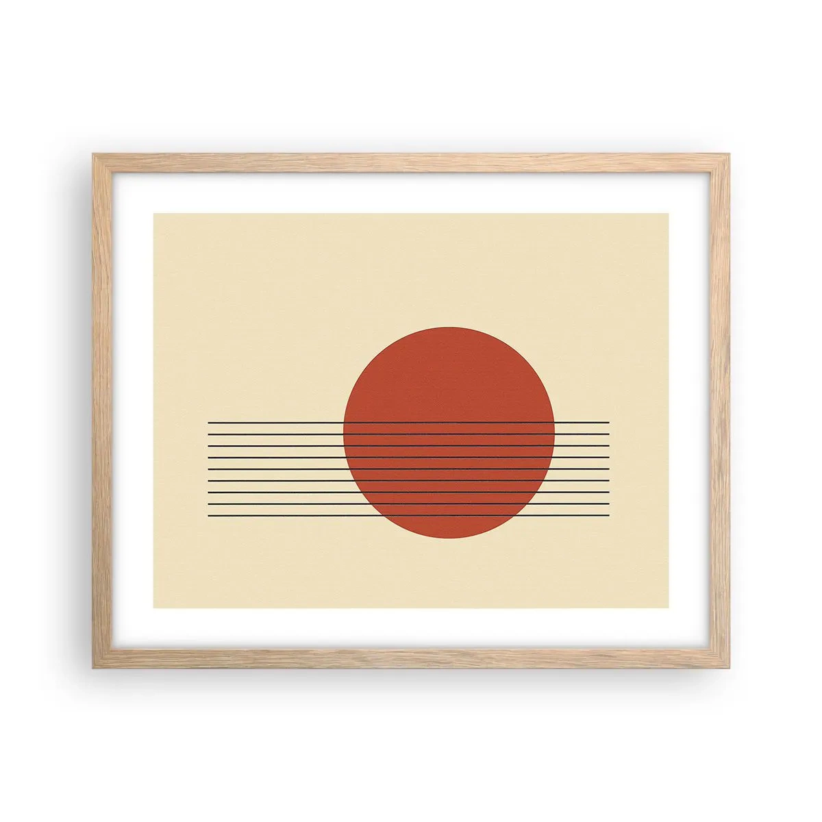 Poster in light oak frame - Around and Beoynd - 50x40 cm