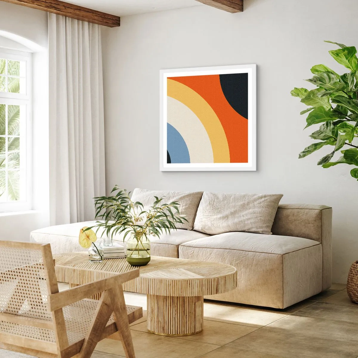 Poster in white frmae - Towards Each Other - 30x30 cm