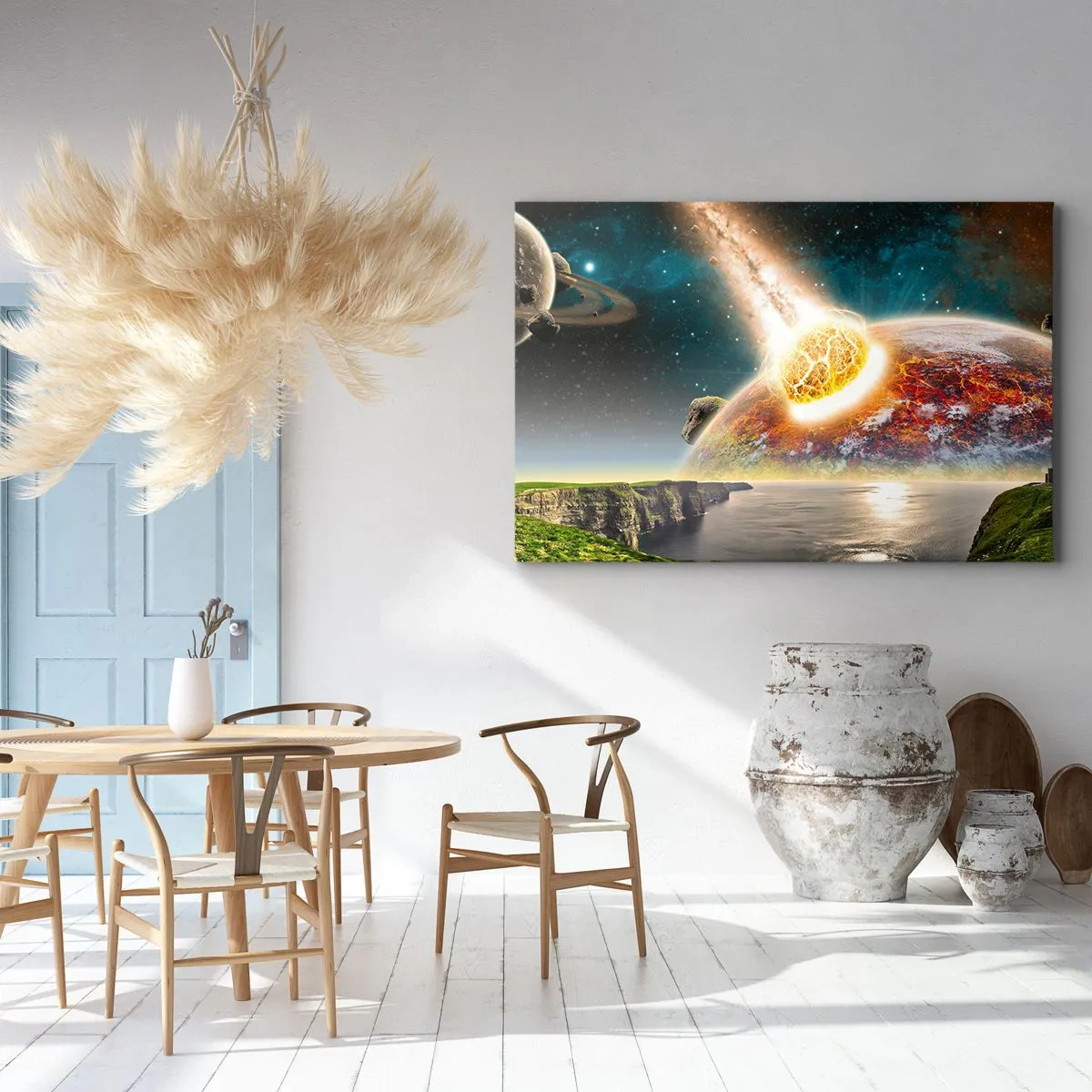 Canvas picture - Space Drama - 120x80 cm
