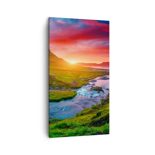 Canvas picture - Iceland - Fire and Water - 45x80 cm