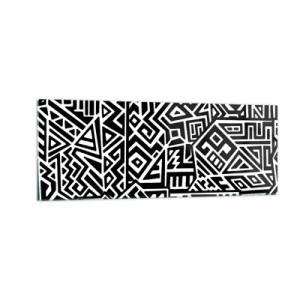 Glass picture - Precolumbian Composition - 140x50 cm