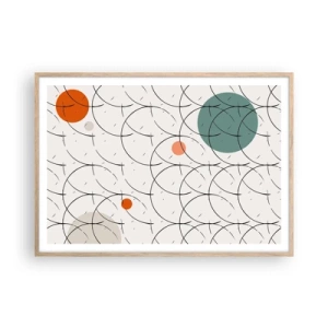 Poster in light oak frame - In the Spirit of Pop-art - 100x70 cm