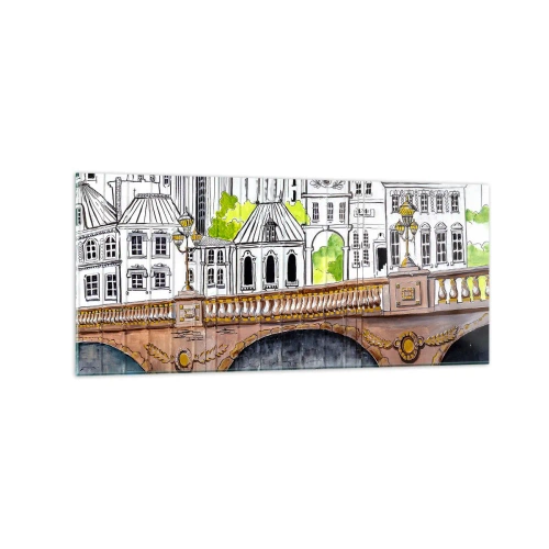 Glass picture - City Pretty as a Picture - 120x50 cm