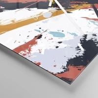 Clock face with lines