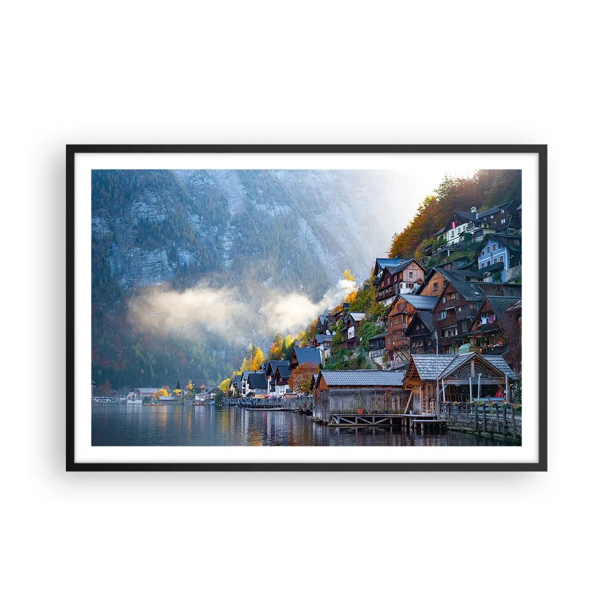 Poster in black frame - Alpine Atmosphere - 91x61 cm