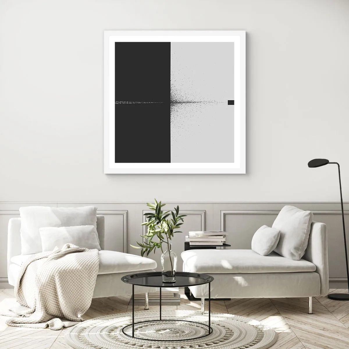 Poster in white frmae - Straight to the Point - 40x40 cm