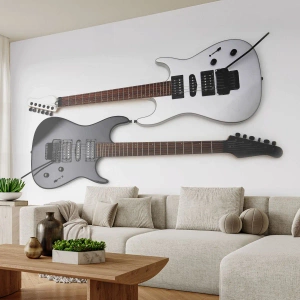 Photo Wallpaper Premium Canvas - Harmony of Shapes - Music, Electric guitar, A musical instrument - 250x175 cm