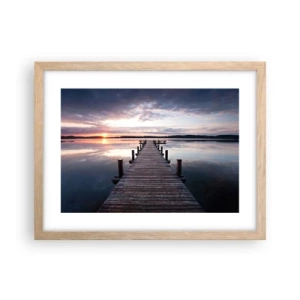 Poster in light oak frame - Quiet Border of Night and Day - 40x30 cm