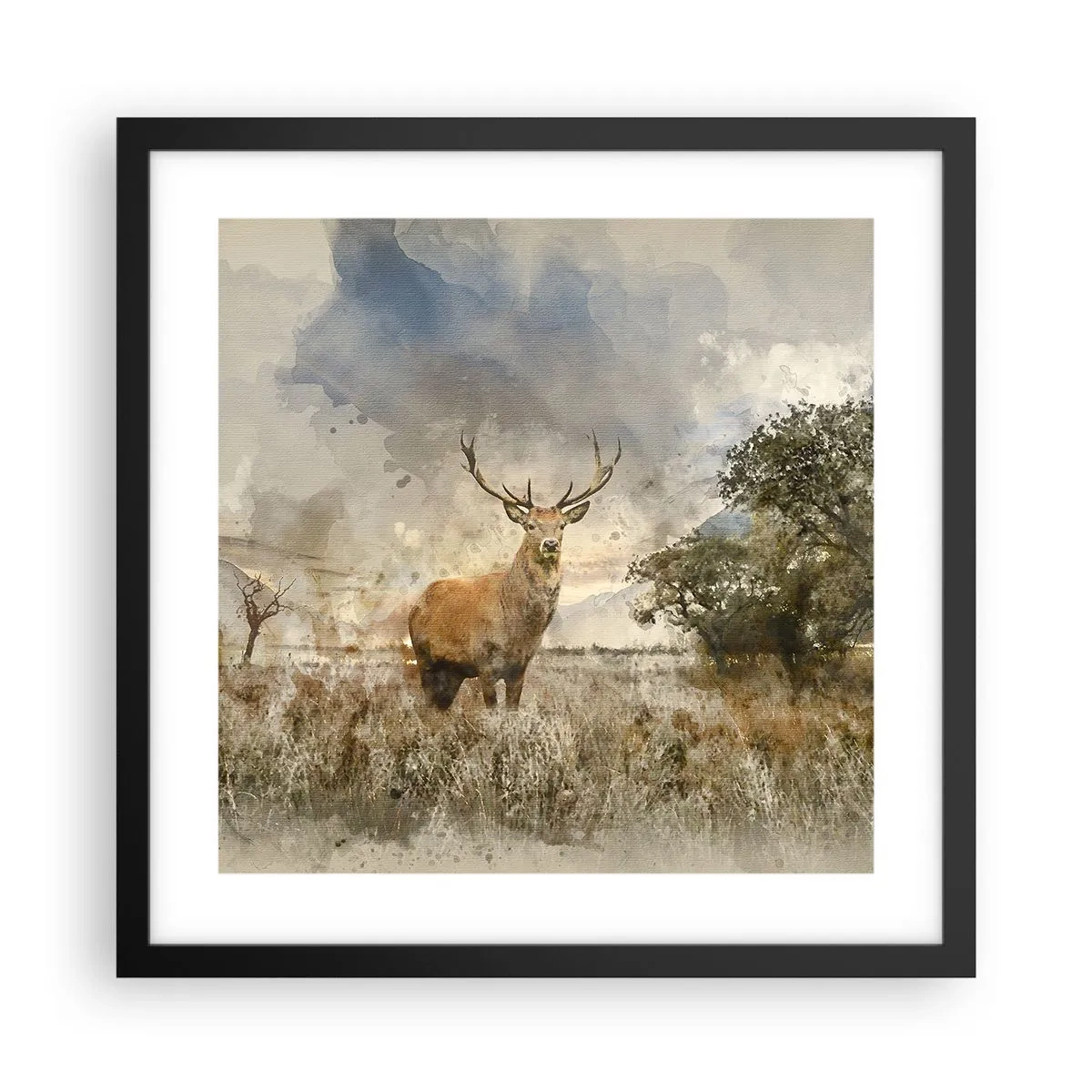 Poster in black frame - Dignity - Strength - Majesty - 40x40 cm