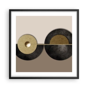Poster in black frame - Variations on Wheel - 50x50 cm