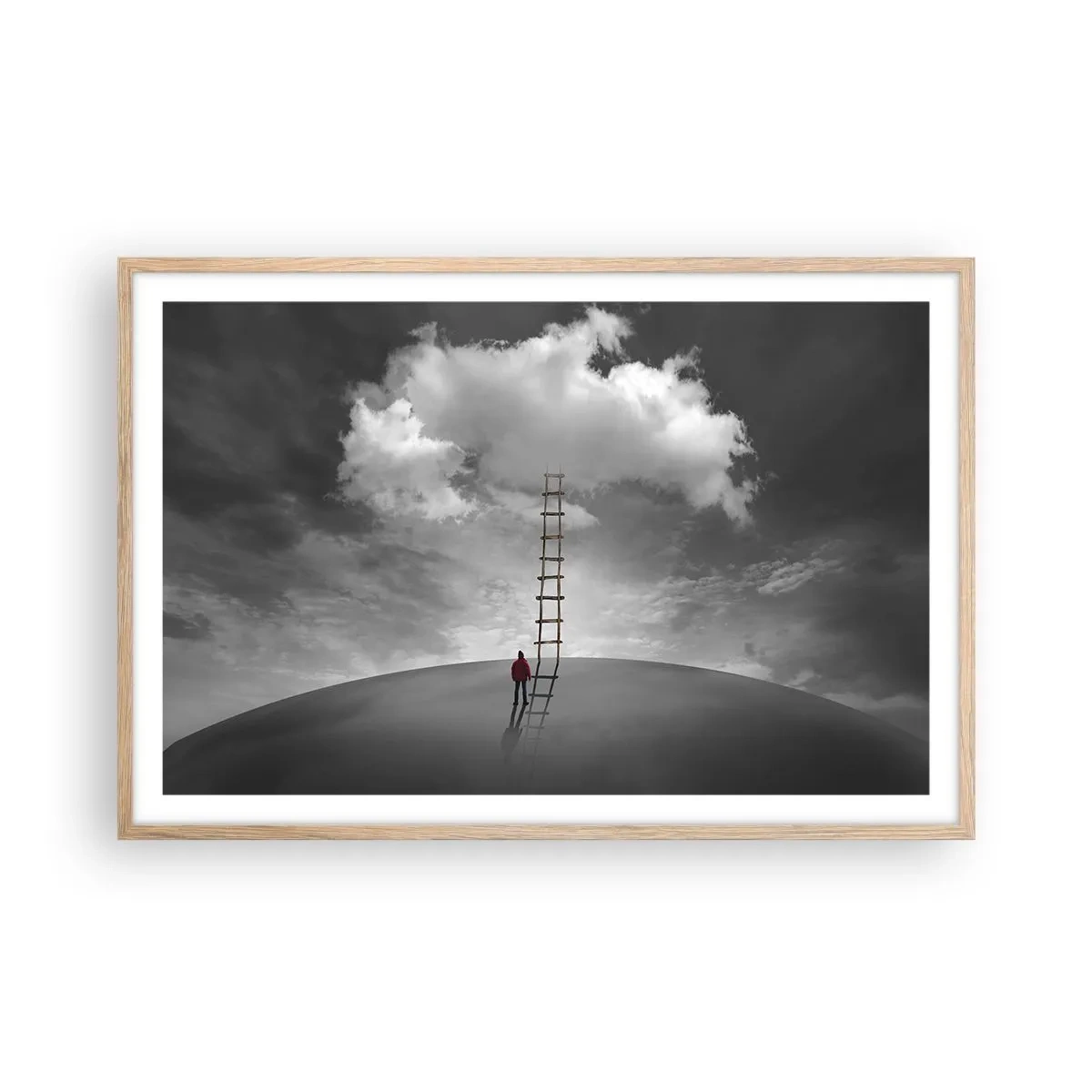 Poster in light oak frame - Everything Is Poissible - 91x61 cm