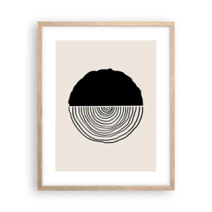 Poster in light oak frame - Half-half - 40x50 cm