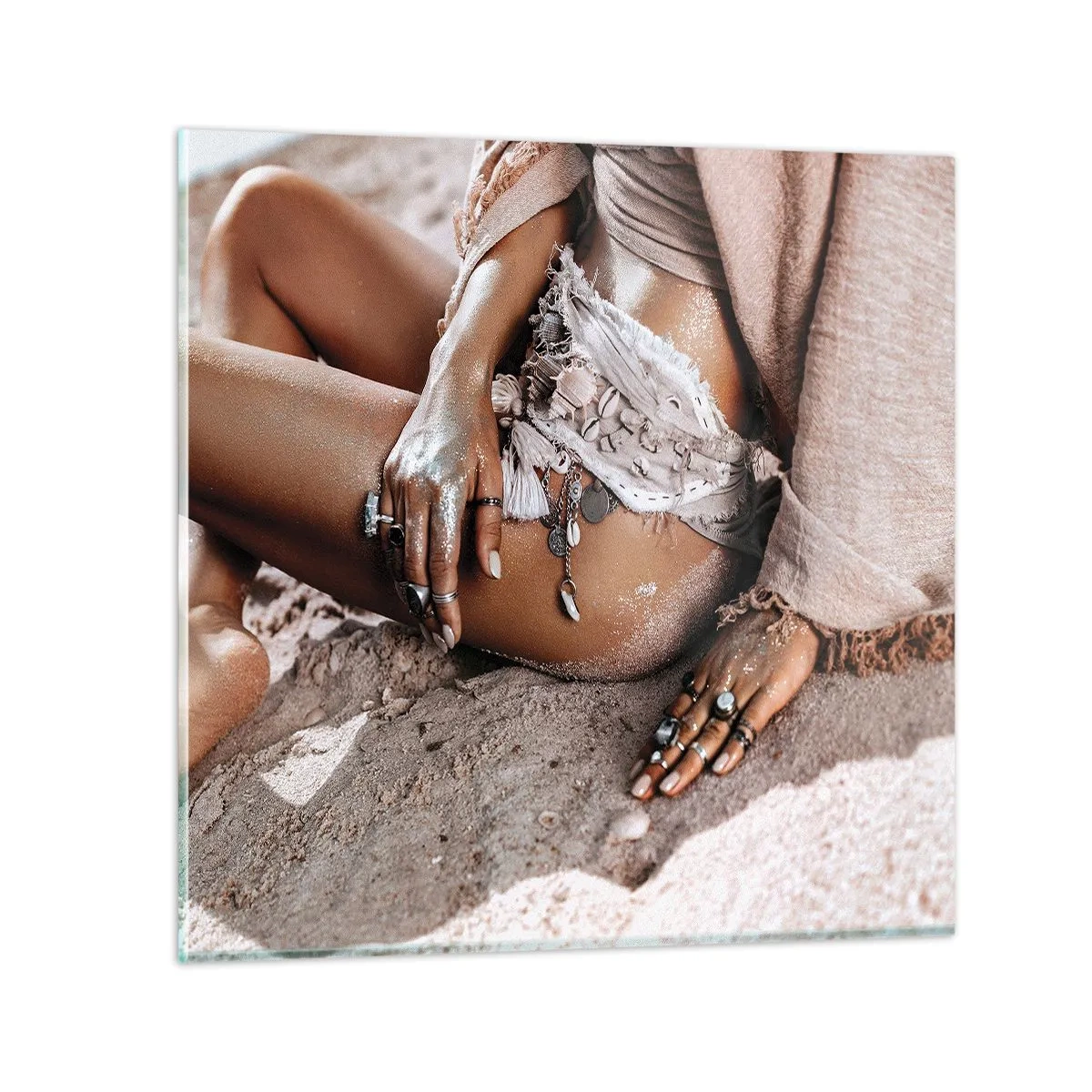 Glass picture - Thrown Out by the Waves - 60x60 cm