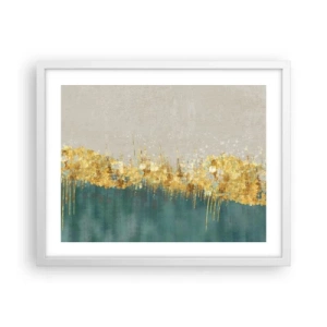 Poster in white frmae - Golden Border - 50x40 cm