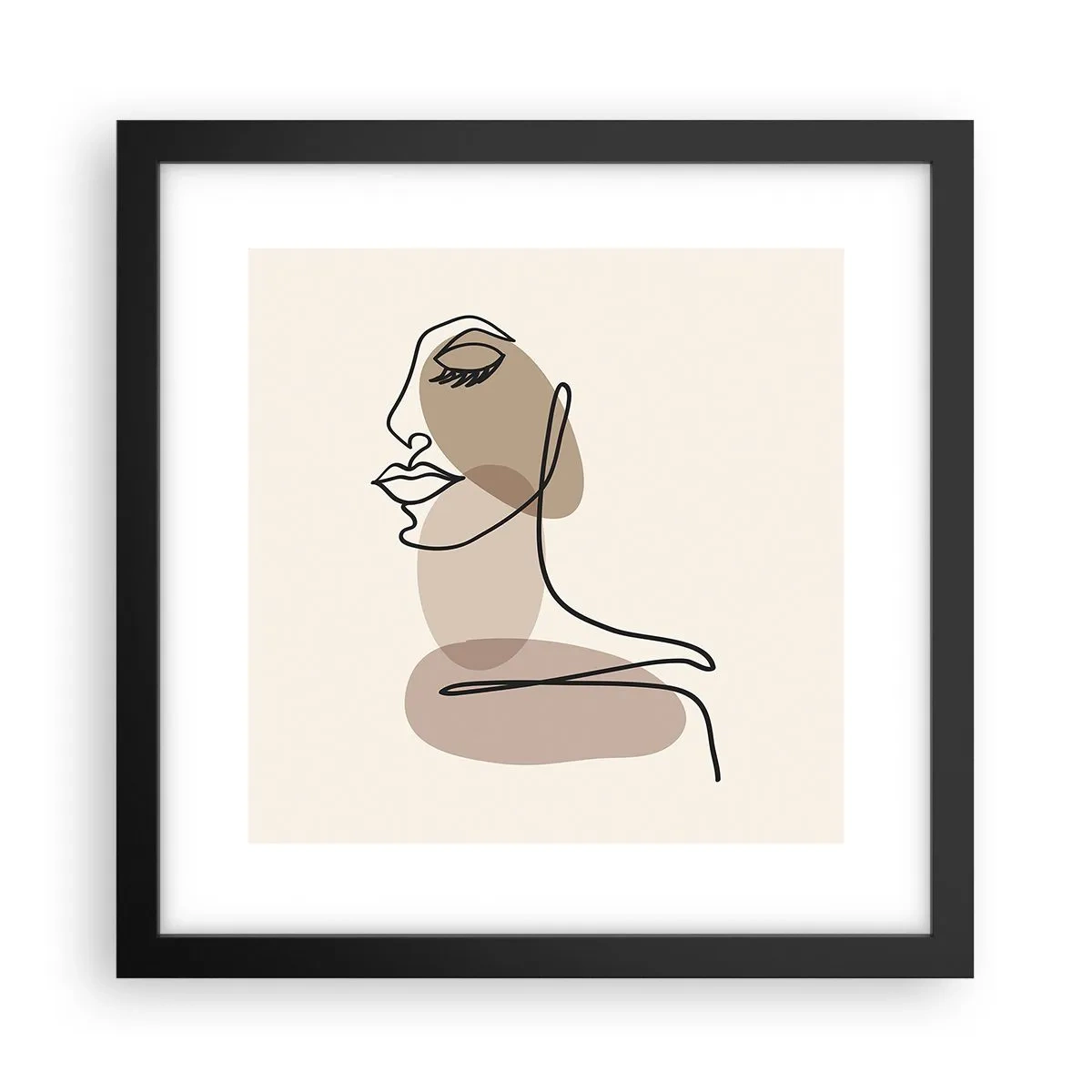 Poster in black frame - Certain Line of Beauty - 30x30 cm