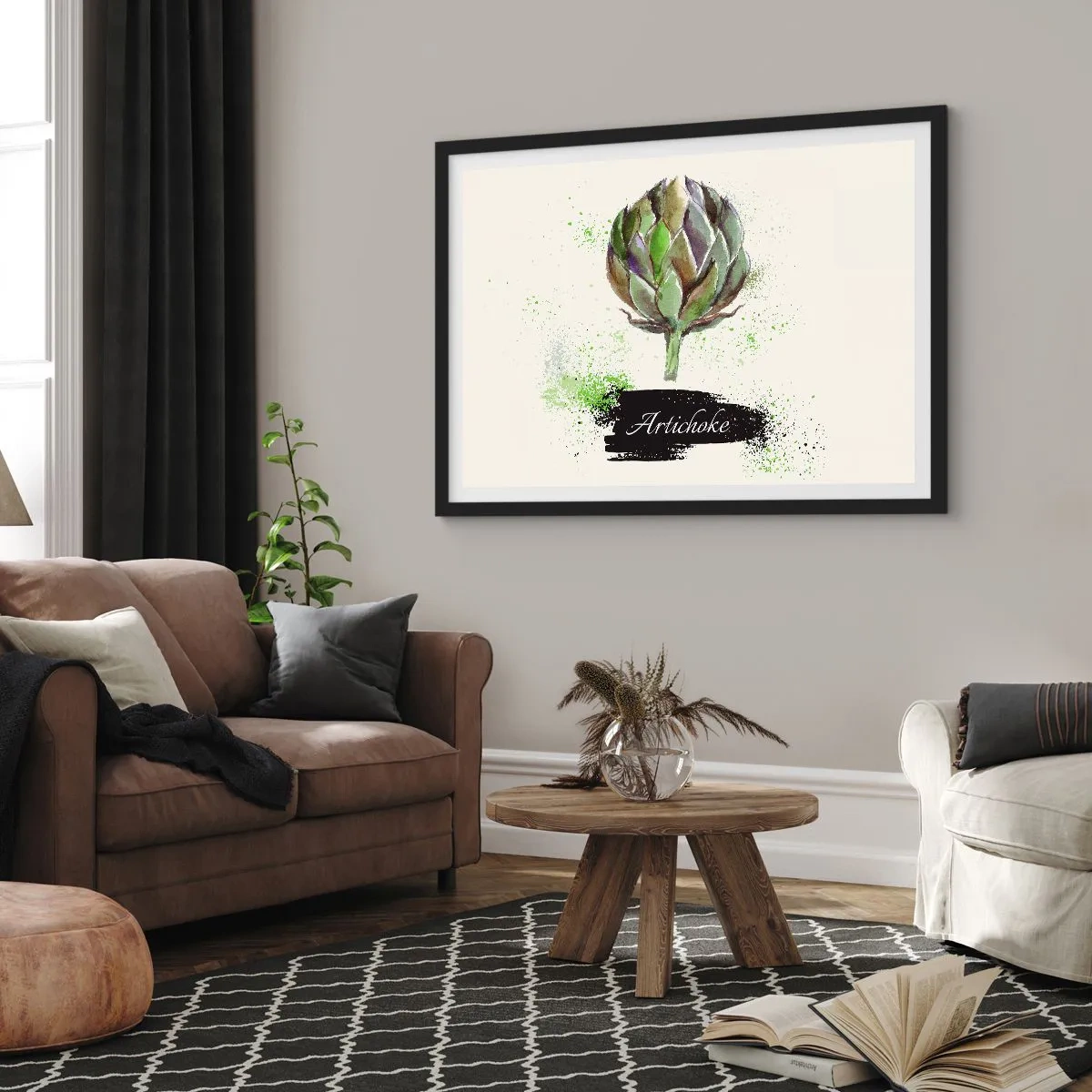 Poster in black frame - Eviva Vegetables! - 100x70 cm