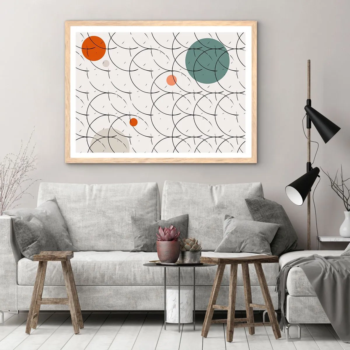 Poster in light oak frame - In the Spirit of Pop-art - 70x50 cm