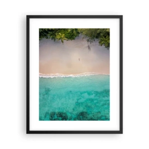 Poster in black frame - Paradise Beach - 40x50 cm