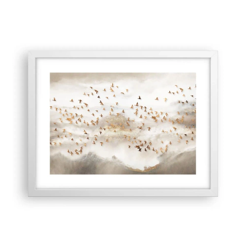 Poster in white frmae - It Is Time - 40x30 cm