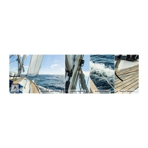 Photo Wallpaper Sample Standard Eco - Ahoy, Adventure - Yacht, Sea, Sailing - 100x30 cm
