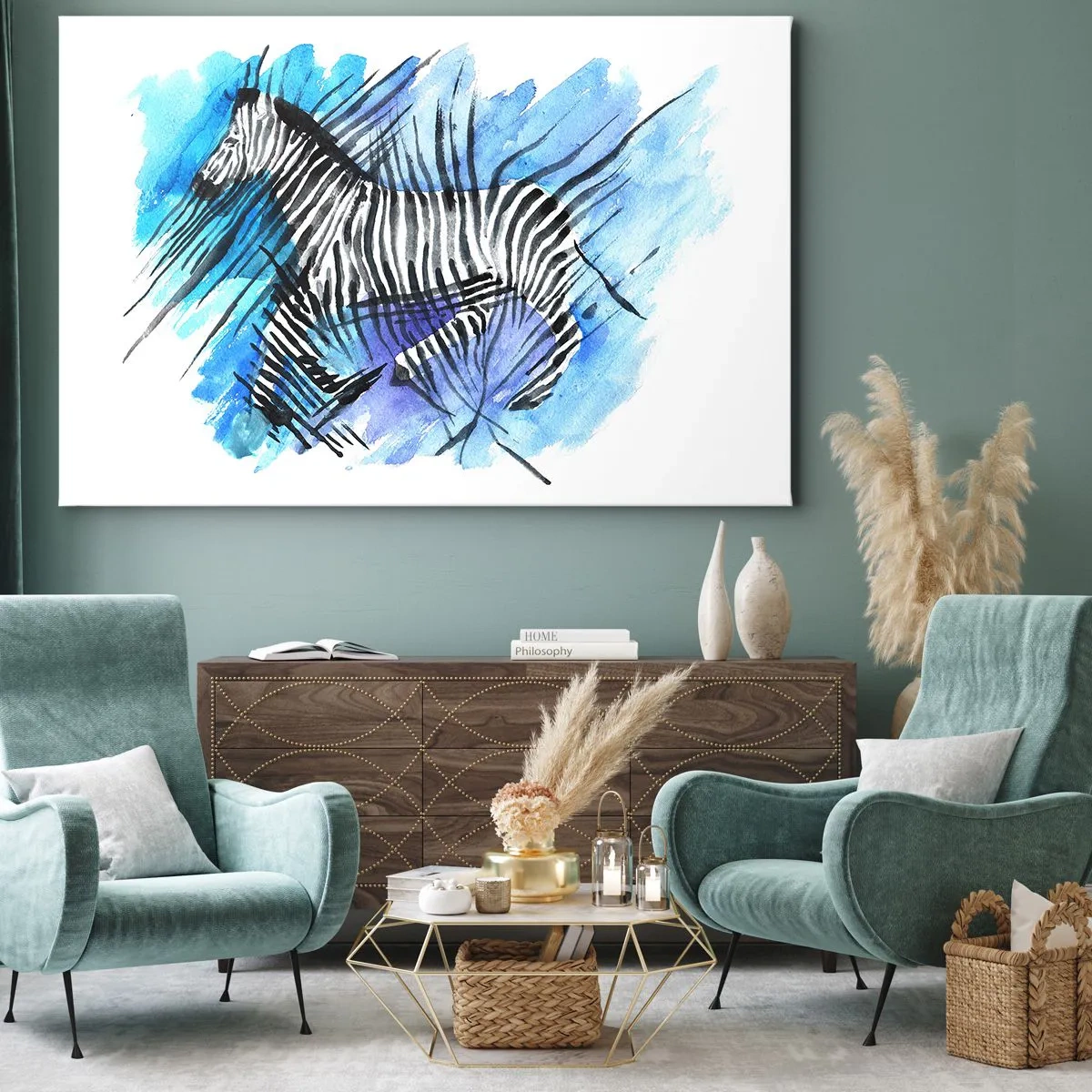 Canvas picture - Hidden in Stripes - 120x80 cm