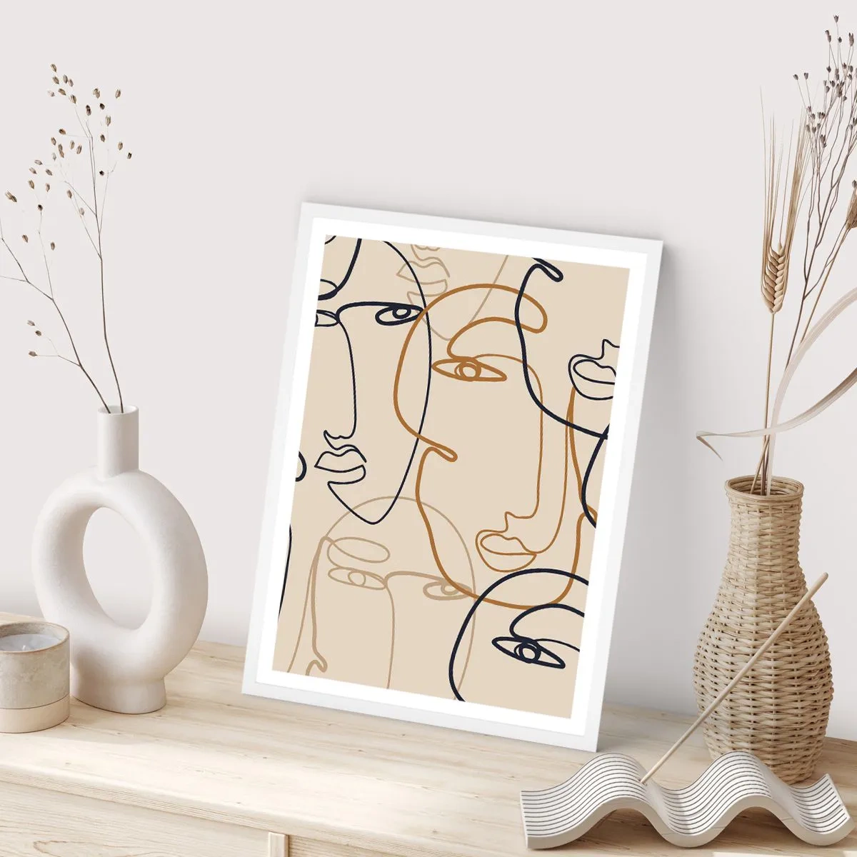 Poster in white frmae - Multiplied Portrait - 30x40 cm