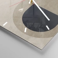 Clock face with lines