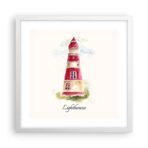 Poster in white frmae - Around It the Weather Is Always Nice - 40x40 cm