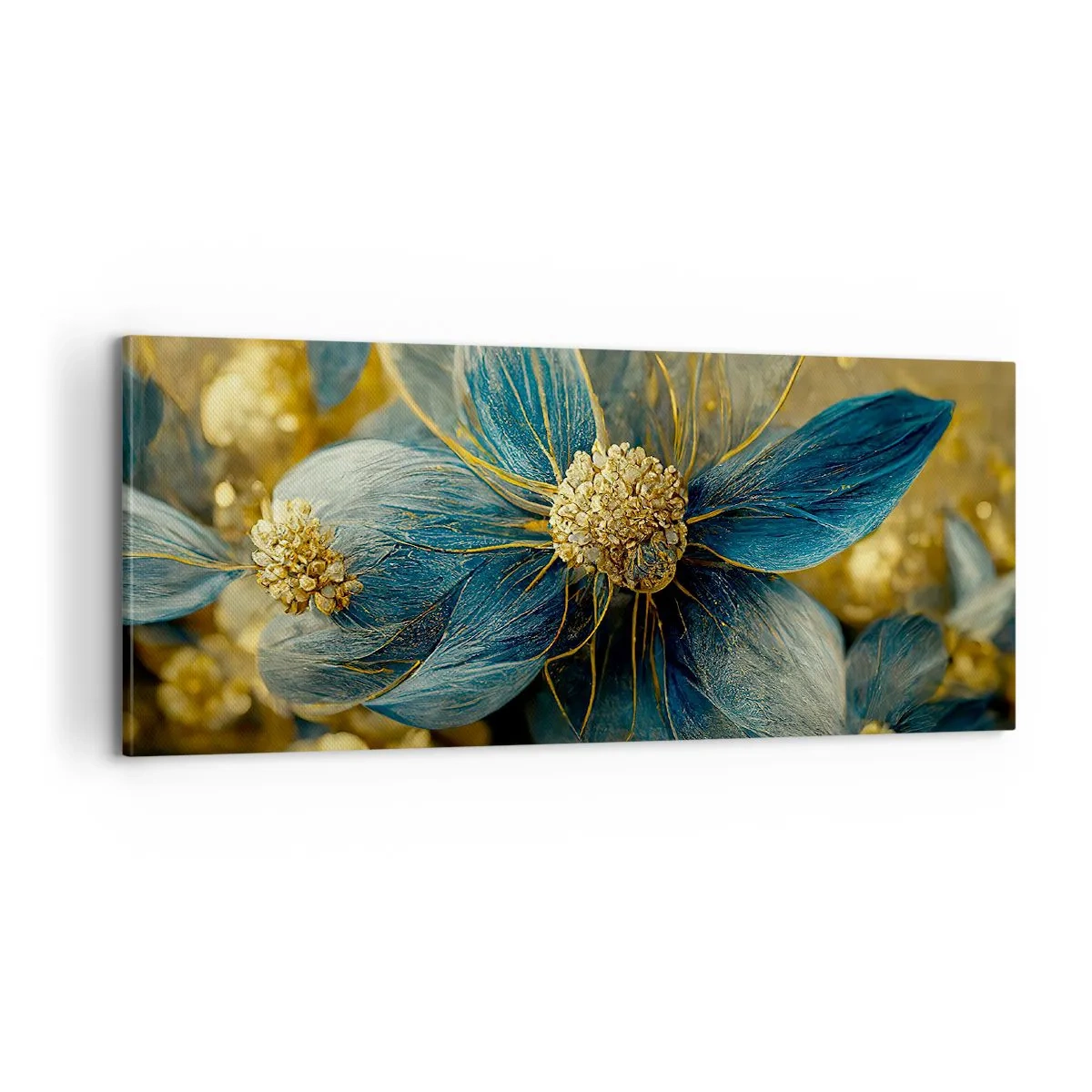 Canvas picture - Blossoming in Gold - 100x40 cm