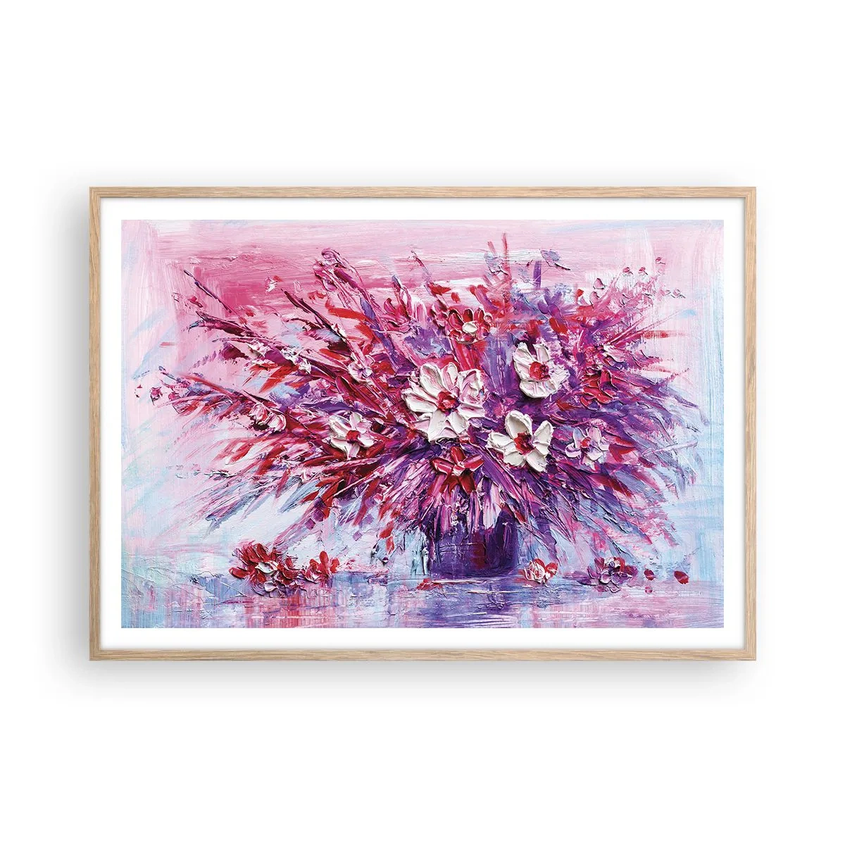 Poster in light oak frame - Innocence and Passion - 100x70 cm