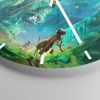 Clock face with lines