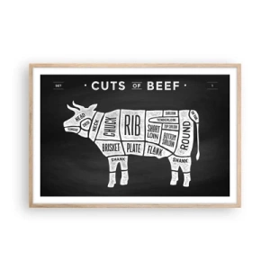 Poster in light oak frame - Time for a Feast - 91x61 cm