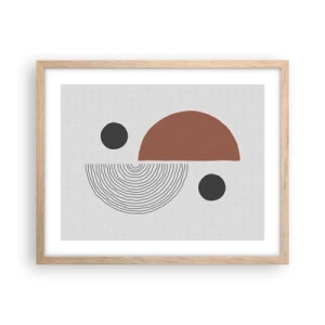 Poster in light oak frame - Perfection of a Wheel - 50x40 cm