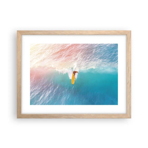 Poster in light oak frame - Ocean Rider - 40x30 cm