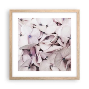Poster in light oak frame - In the Flood of Flowers - 40x40 cm
