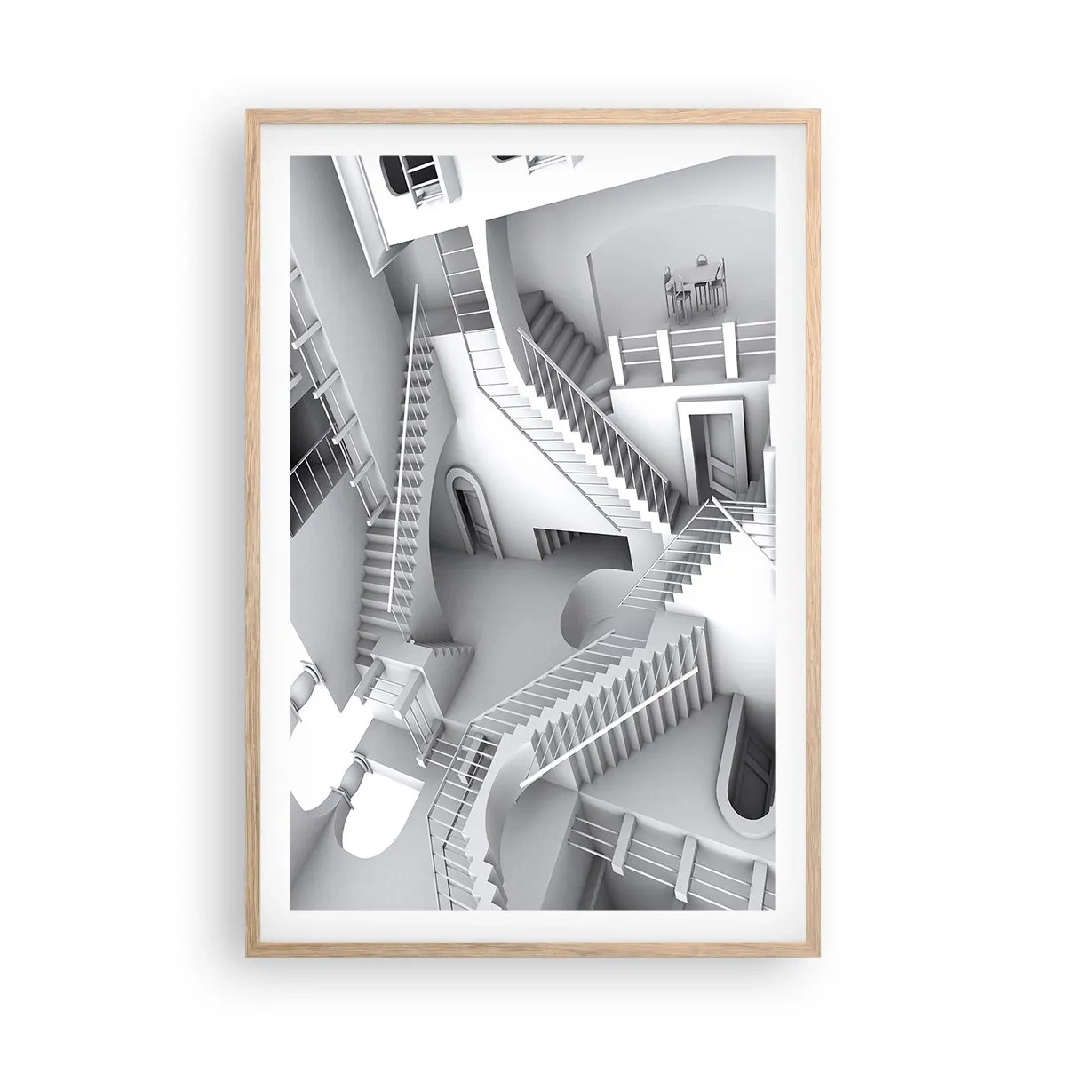 Poster in light oak frame - Paradoxes of Space - 61x91 cm