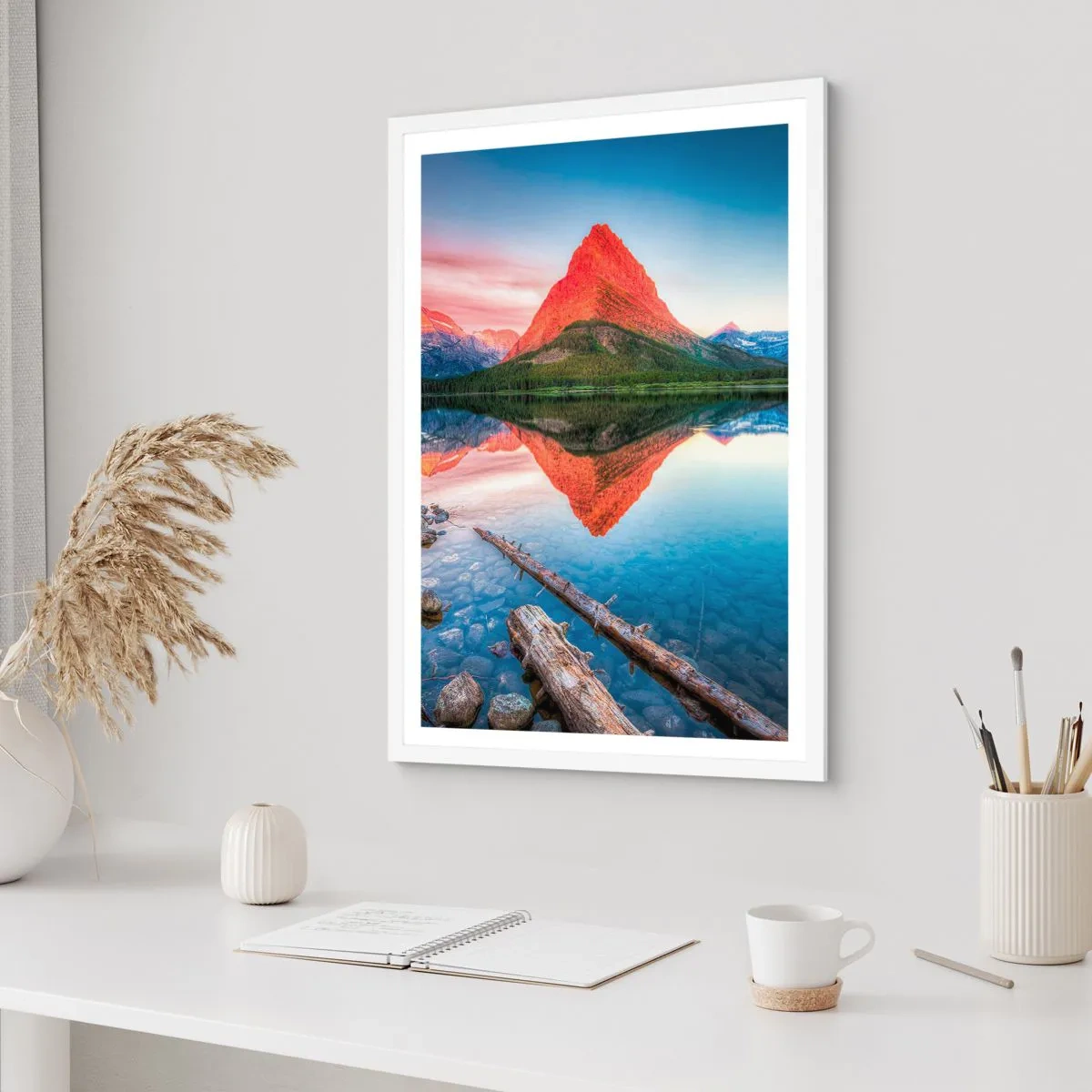 Poster in white frmae - Heat and Cold - 40x50 cm