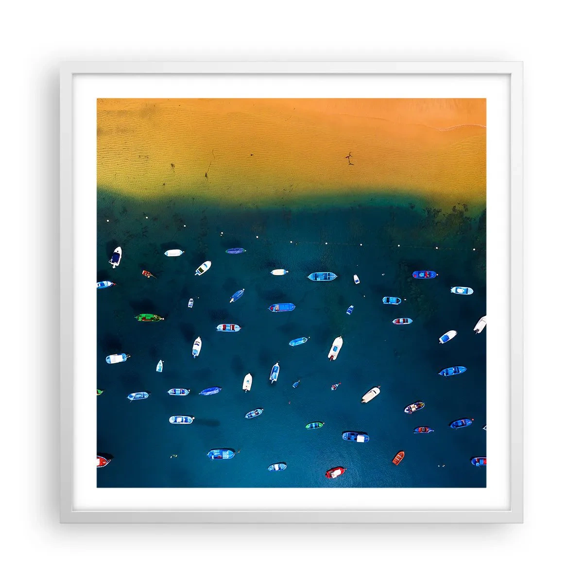 Poster in white frmae - Holiday Game - 60x60 cm