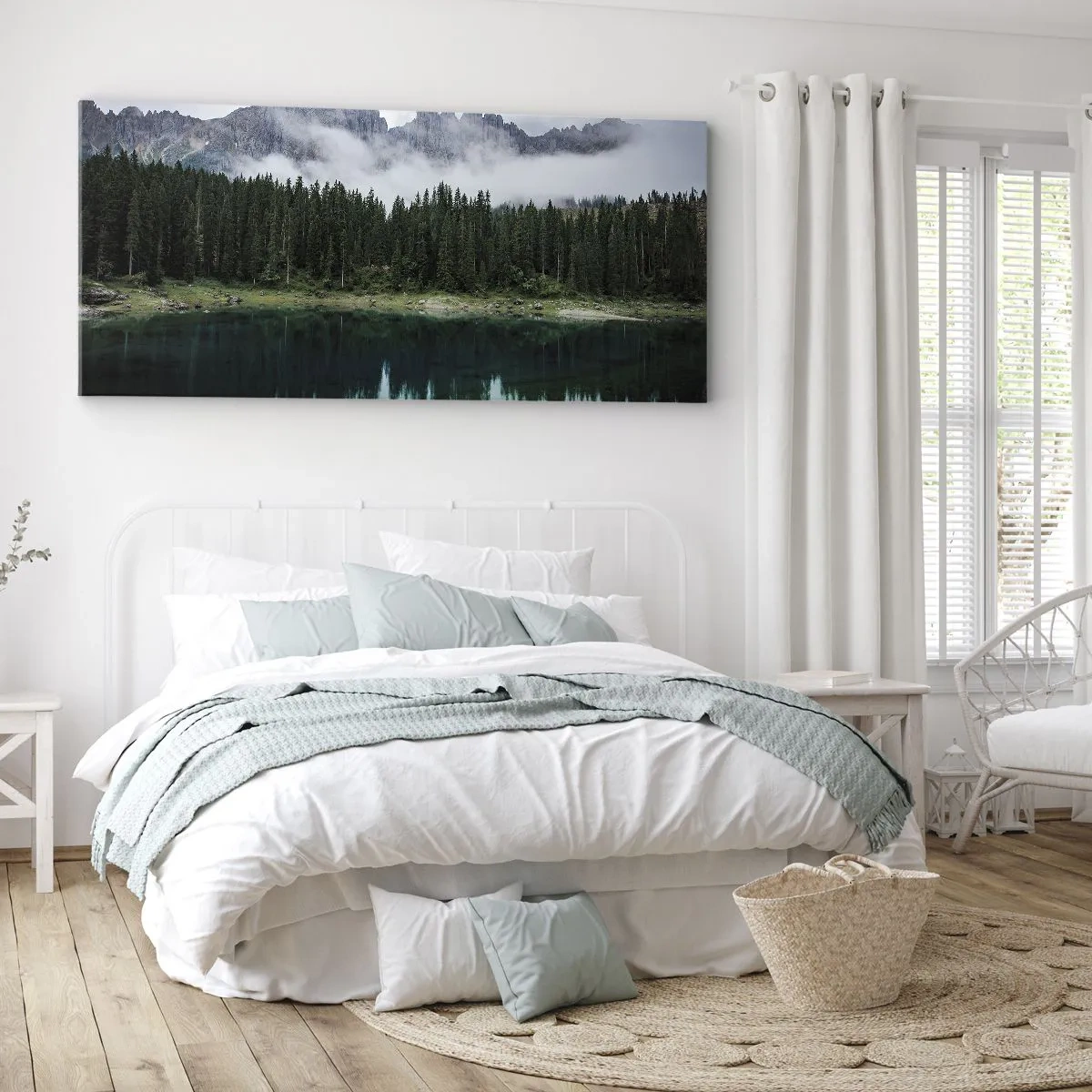 Canvas picture - Quiet Please, Let's Not Wake Up Still Waters - 100x40 cm