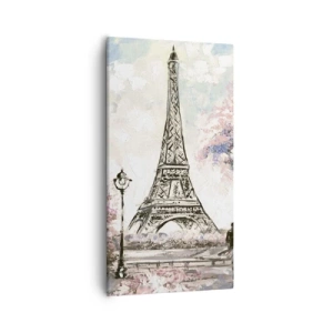 Canvas picture - April Walk in Paris - 55x100 cm