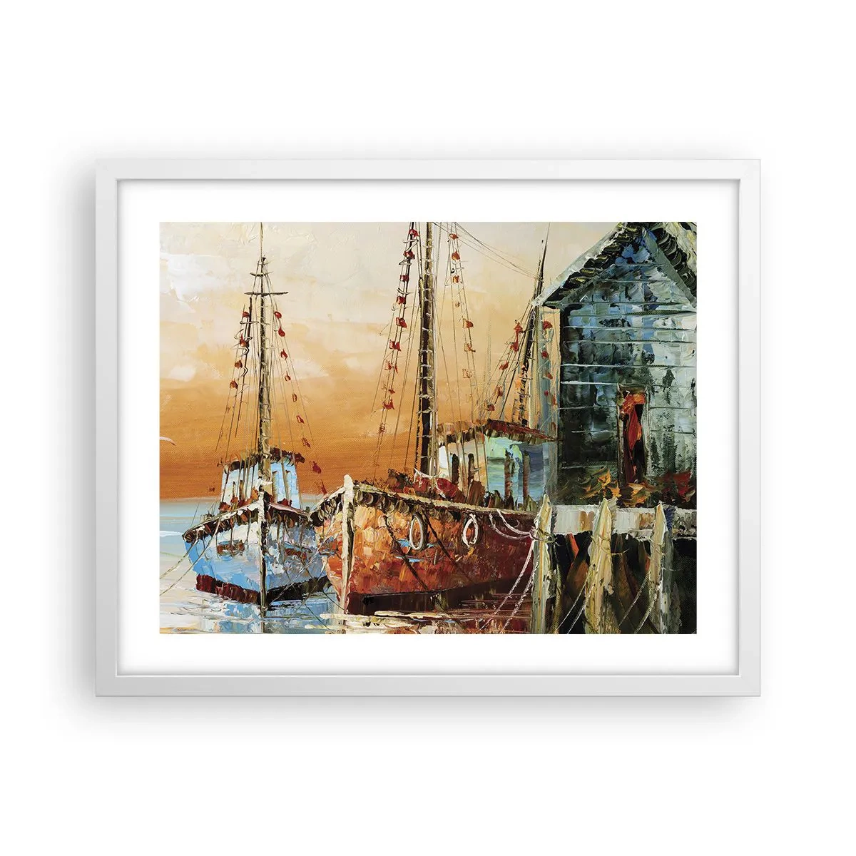Poster in white frmae - Calm Return - 50x40 cm