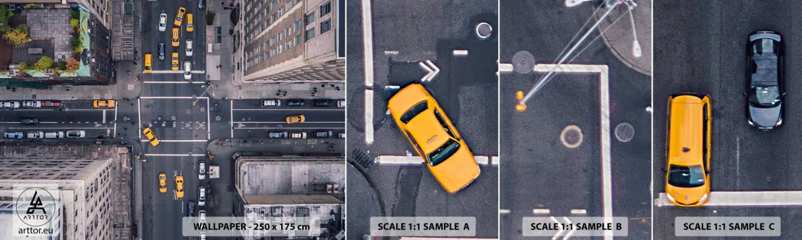 Photo Wallpaper Sample Self-Adhesive Deluxe Sticker - Simple Choice - New York, City, Architecture - 100x30 cm