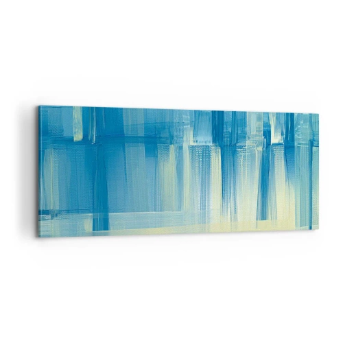 Canvas picture - Composition In Turquoise - 100x40 cm