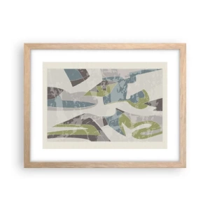 Poster in light oak frame - Composition with Window Pane - 40x30 cm
