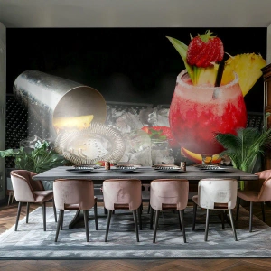 Photo Wallpaper Premium Canvas - Coctail of Flavours - Drink, Cocktail, Shaker - 200x140 cm