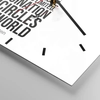 Clock face with lines